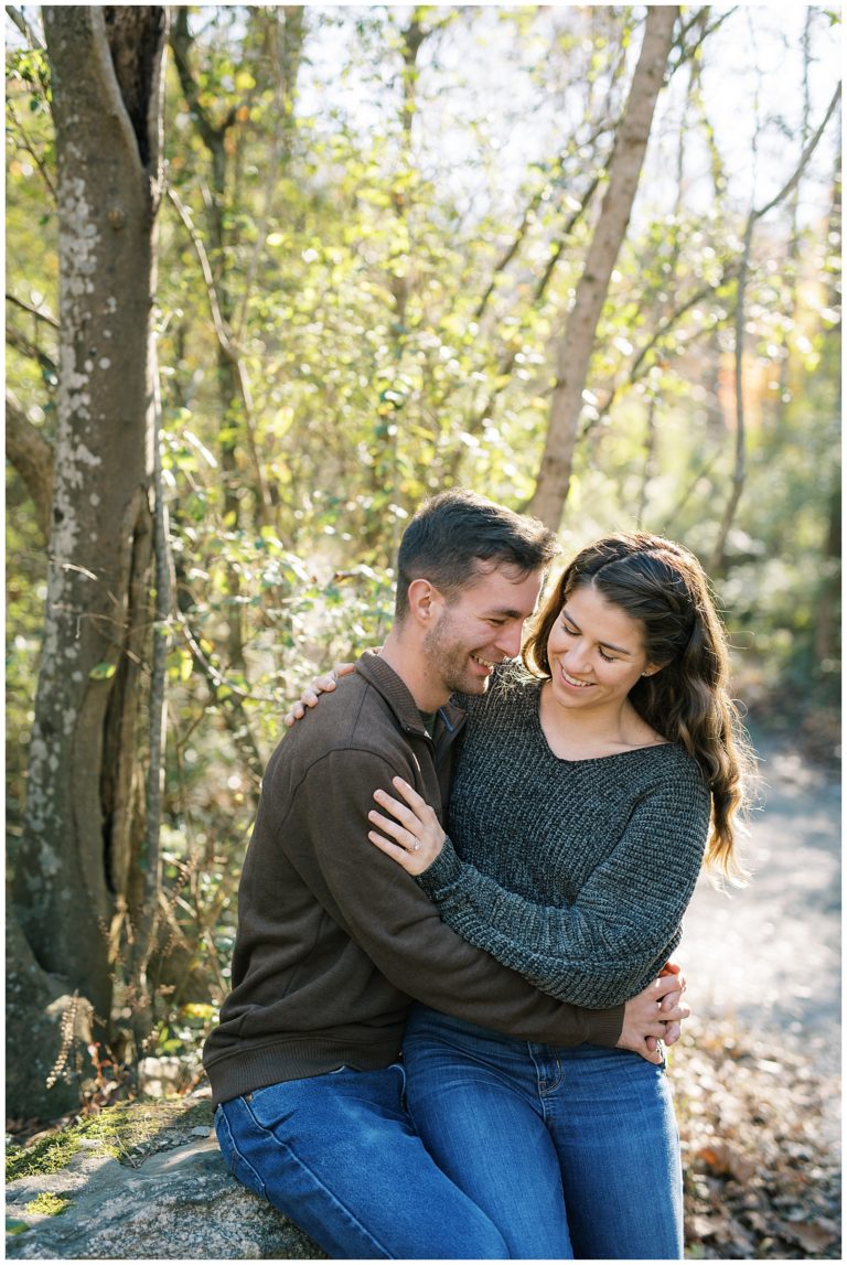 Atlanta Engagement Photographer | Andrea & Josh | Roswell Mill Waterfall